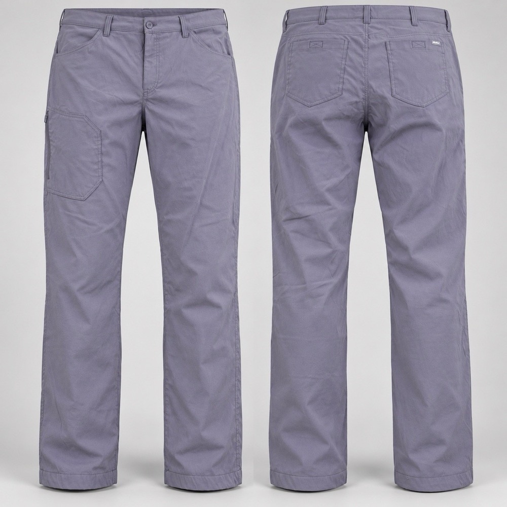 Eddie Bauer Mens Fleece Lined Tech Pant 40x30 Grey Nylon Spandex Hiking Outdoor